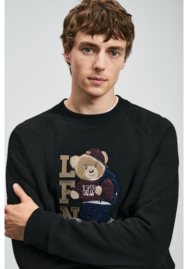 Lufian Erkek Storm Sweatshirt 112030172 Siyah Siyah