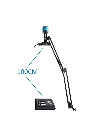 Monozone 150x Lens Endüstriyel Mikroskop Katlanabilir Tutucu