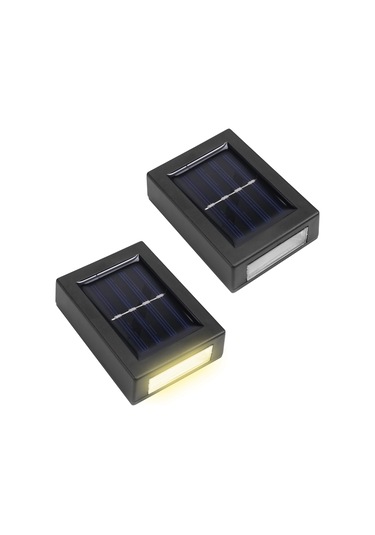 Açık Bahçe Güneş Enerjili Duvar Işıkları Yukarı Ve Aşağı Su Geçirmez Duvar Işıkları, B Siyah