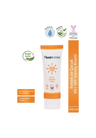 Baby İcon Organik Güneş Koruyucu Kremi Spf50 150ml