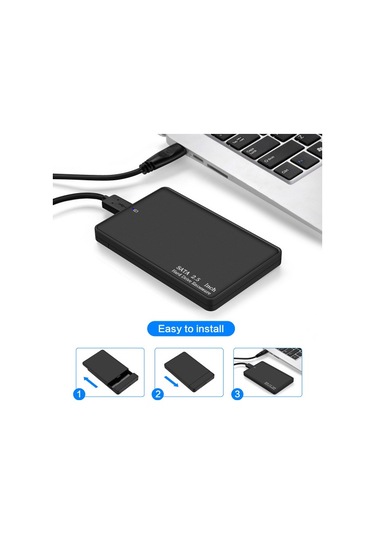 2,5 İnç Sata Hdd/ssd Harici Sabit Disk Kutusu Usb 3.0 Sabit Disk Muhafazası Taşınabilir Aletsiz Yüksek Hızlı Sabit Disk Kutusu