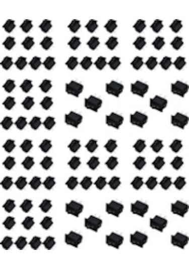 100 Adet Mr-125b Mini S Siyah Işıksız Anahtar On-off 2p