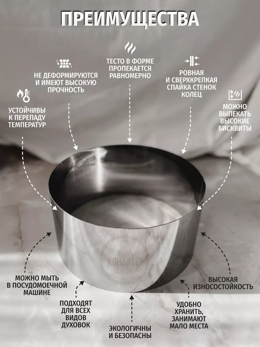 Konditer Shopstudio Şef İçin Sos Ve Salata Yapma Halkası 18cm 222836018 Metal