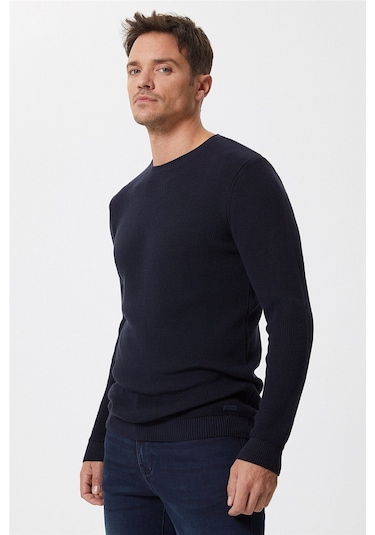 Lee Cooper Clayton Erkek Bisiklet Yaka Kazak Lacivert 8116 Lacivert