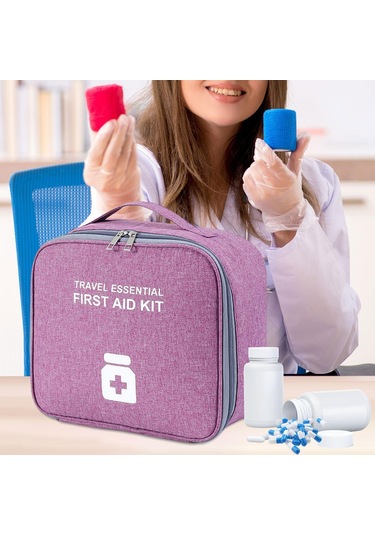 Suntek Taşınabilir İlaç Saklama Çantası Boş İlk Mor-ve-l
