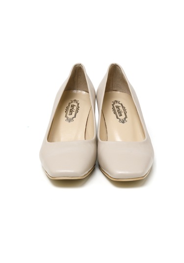 Topuklu Kadın Rc-4000 Deriden Krem Krem