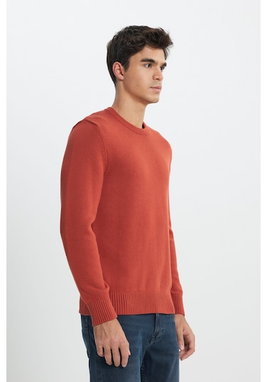 Regular Fit Normal Kesim Turuncu Triko Kazak L242474700 Turuncu