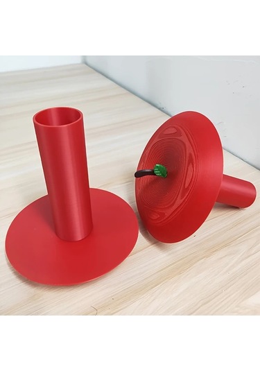 Fochsia Elma Şeklinde Kırmızı Sku Kağıt Havlu Askısı Montajsız Ve Alan Tasarruflu Kırmızı