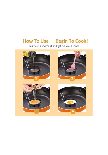 Wezone 3'lü Paslanmaz Çelik Yumurta Kalıbı - Pişirme Formu: Omlet, Burger, Patates Kekleri İçin Dayanıklı Ve Temizlenmesi Kolay Çok Renkli