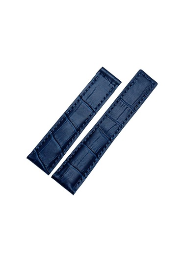 Tag-heuer-carrera-uyumlu-22 X20 - Mavi -deri-saat-kordonu Mavi