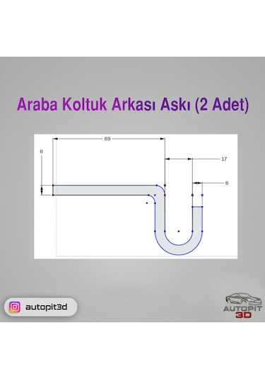 Araç Koltuk Arkası Askı 2 Adet Evrensel Uyumlu