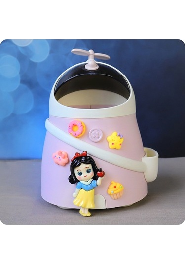 Novahub Pembe Sevimli Tavşan Kapaklı Masaüstü Çöp Kutusu - Dayanıklı Ve Şık Pembe