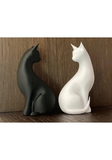 Razmo Kedi Biblosu Siyah Beyaz 10cm 0