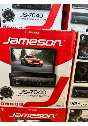 Jameson 7 İnç İndash Oto Teyp 4x60 Watt Usb/sd/fm Bluetooth Kamer