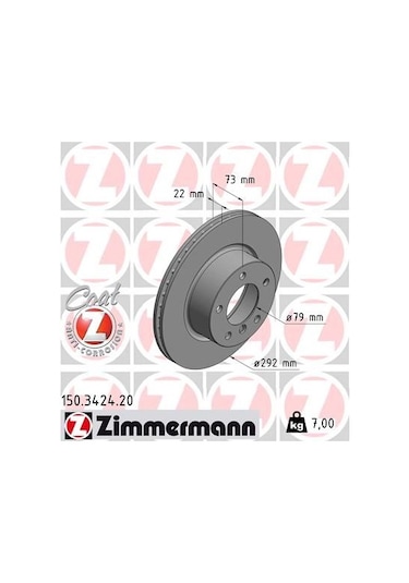 Zımmermann Fren Dıskı On Bmw E81 E82 E87 E88 E90 IS00-ZIMMERMANN 150.3424.20