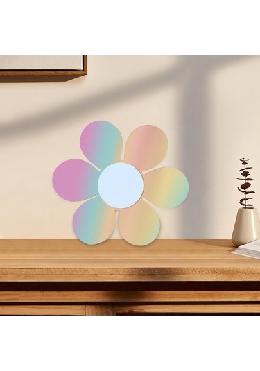 Pazly Yaratıcı Suntek Makyaj Estetik Dekoratif Çiçek-30.8cmx30.8cm Aynası Ayna Hj Ahşap