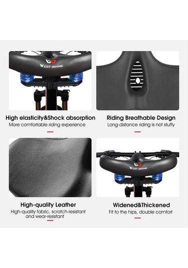 Ebitda West Bıkıng Yp0801125 Darbeye Dayanıklı Nefes Mtb Yol Bisikleti Koltuk Minderi Altın
