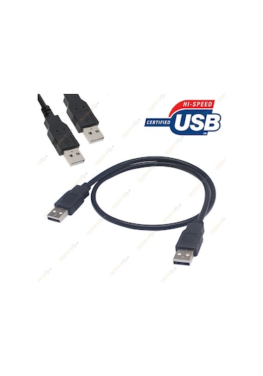 60Cm Usb Erkek Erkek Kablo - Iki Ucu Usb Kısa Kablo