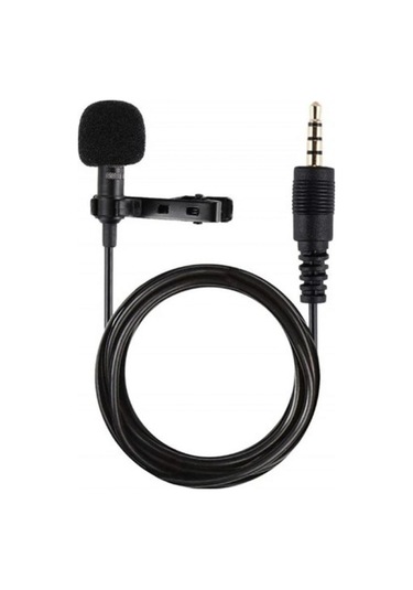 3.5mm Jak 1.5 Metre Double Mikrofon - Siyah