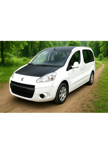 Peugeot Partner 2008-2018 Arası Tam Kaput Maskesi Siyah Deri Sportif Ve Koruyucu 1 Adet