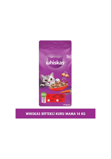 Whiskas Biftekli ve Havuçlu Yetişkin Kedi Maması 14 KG