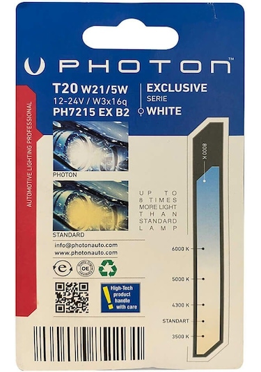 Photon T20 W21-5W Beyaz T20 Çift Devre Led Blister