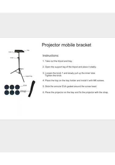 Peak Projeksiyon Cihazı Sehbası Standı Tablası