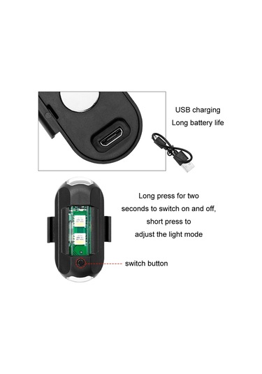 Titreşim Uzaktan Kumanda İndüksiyon Motosiklet Kablosuz Güçlü Manyetik Uyarı Flaş Işığı, Özellikler: 1 Işık Rc