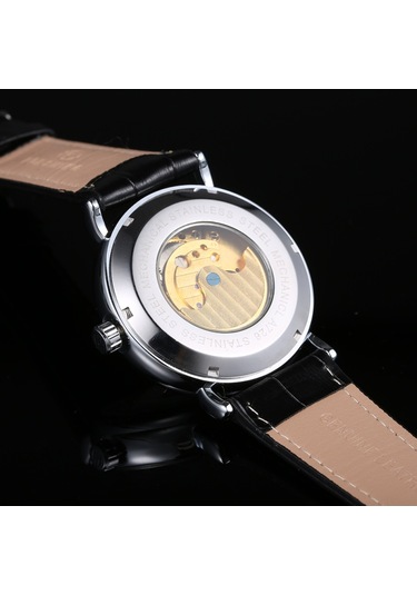 Erkek Moda Lüks Hollow Saat Klasik Charm Otomatik Mekanik Kol Saati 5 Diğer