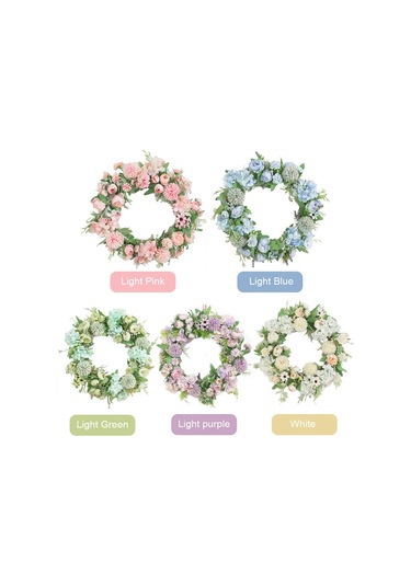 Wezone Yapay Çiçek Çelengi - Dış Mekan Dekorasyonu İçin Dayanıklı Ve Şık