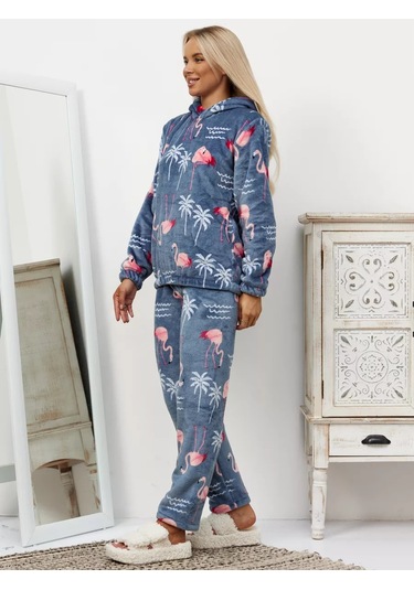 Siti Teks Üşütmeyen Ev Pijama Takımı 36103006 Mavi