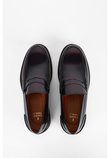 Tamer Tanca Erkek Hakiki Deri Bordo Makosen Ayakkabı 01 2222 Erk Ayk Sk23/24 Bordo