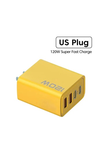 Walkesen120w Hızlı Şarj Cihazı 4 Portlu Usb Tip C iPhone Uyumlu, Uyumlu, 15 Samsung Pd Duvar Adaptörü Bize Yellowdistribütör Garantili