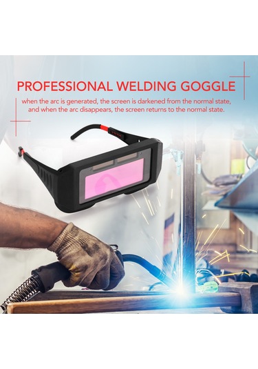 Padalink Solar Enerji İle Otomatik Aydınlanma Kayıp Welder Gözlüğü - Abs Kafes Pc Lens, Güneş Işığı Ve Uv Koruma, Profesyonel Kaynak Göz Koruyucu