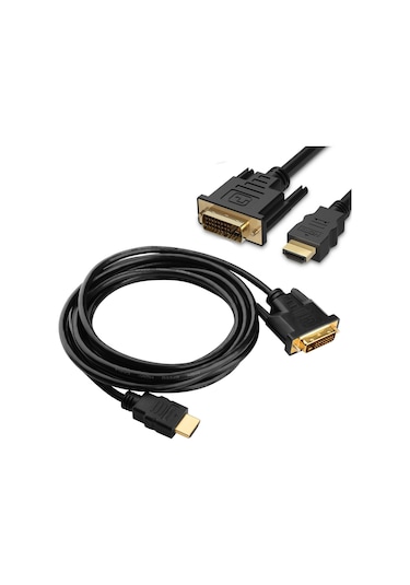 Hdmi To Dvi 24+1 Dvi To Hdmi Kablo Altın Uçlu 1.8M