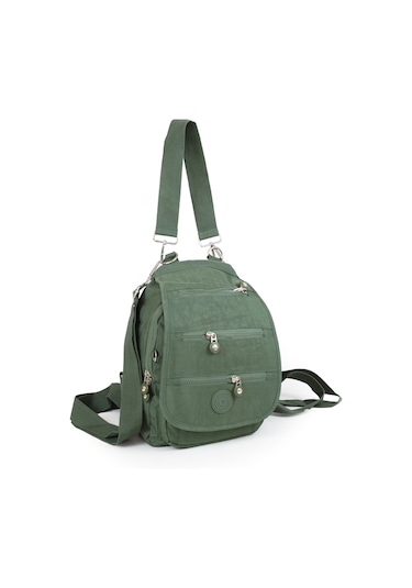 Küçük Boy Krinkıl/klinkır Su Geçirmez Çok Gözlü Uzun Askı Günlük El Omuz Ve Sırt Çantası Yeşil 13-5a Yeşil