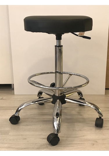 Dekofis Krom Çemberli Tabure