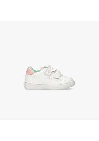 Tommy Hilfiger Flag And Hook Loop Bebek Beyaz Spor Ayakkabı T1a9-33727-1355x134 Beyaz