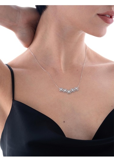 Nochediamond 0,84 Karat Baget Pırlanta Kolye-607
