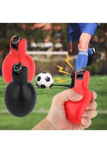 Homyl 2 Parça El Sıkma Düdük Antrenörler Kırmızı-ve-siyah Kırmızı Ve Siyah