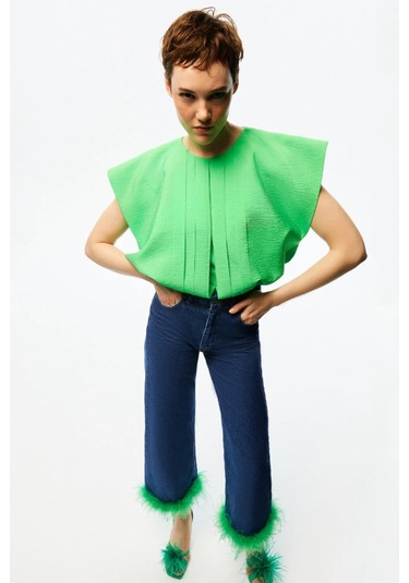 N23yn6062 Nocturne Bluz Yeşil