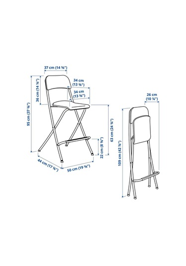 Bar Sandalyesi, Siyah Meridyen 63 Cm, Katlanabilir Bar Sandalye Siyah