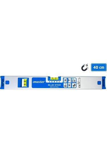 Master 506890 Blue Star Mıknatıslı Su Terazisi 40 Cm