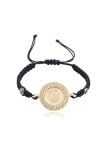 22 Ayar Çeyrek Altınlı İpli Bileklik N11.108