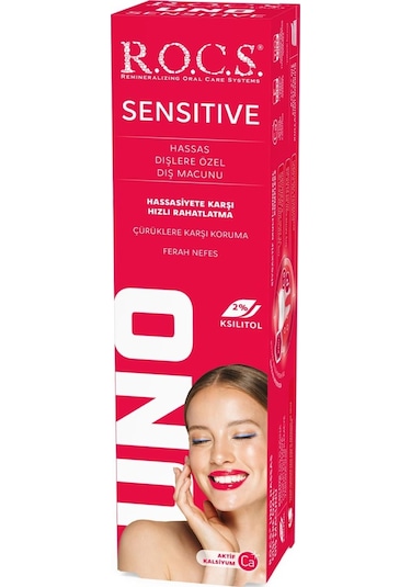 Rocs Uno Sensitive Hassas Dişlere Özel Diş Macunu 60 ML