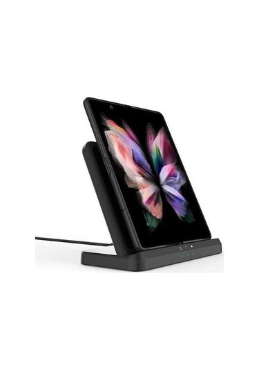 Pazly Samsung Uyumlu 3'lü Kablosuz Şarj Seti - Telefon, Saat Ve Kulaklık, Pratik Ve Dayanıklı Şarj Cihazı Siyah