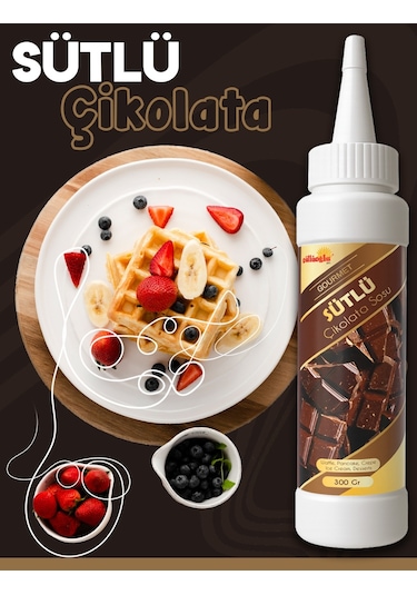 Sütlü Çikolata Sos - Waffle& Krep& Pankek&tatlı&dondurma& Kru...