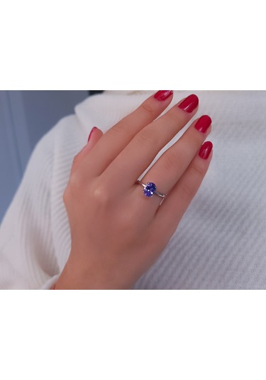 Sirius Oval Kesim Tanzanit Tektaş Yüzük 0831R0017