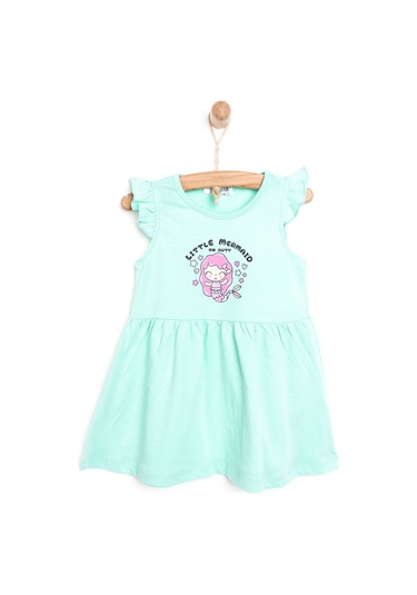 HelloBaby Basic Elbise Kız Bebek 24yhlbkelb027 Mint 24YHLBKELB027_Mint