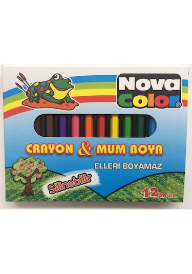 Nova Color Mum Boya Yarım Boy Silinebilir 12 Renk
